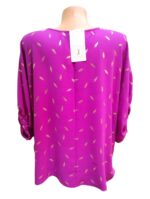 Tricou dama  cu frunze aurii - elegant,  PFP46 - Unica (L-XXL) - imagine 7