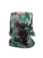 Bluza de dama cu frunza verde, PFP61 - imagine 2