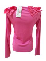 Bluza roz cu trandafir, PFP75 - Marime universala (S/M) - imagine 2