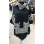 Poncho tricotat PFP9 BLEUMARIN - imagine 3