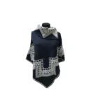 Poncho tricotat PFP9 BLEUMARIN - imagine 2