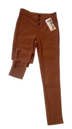 Pantaloni dama cu 3 nasturi in talie , Maro - PFP36 ,marime M - imagine 2